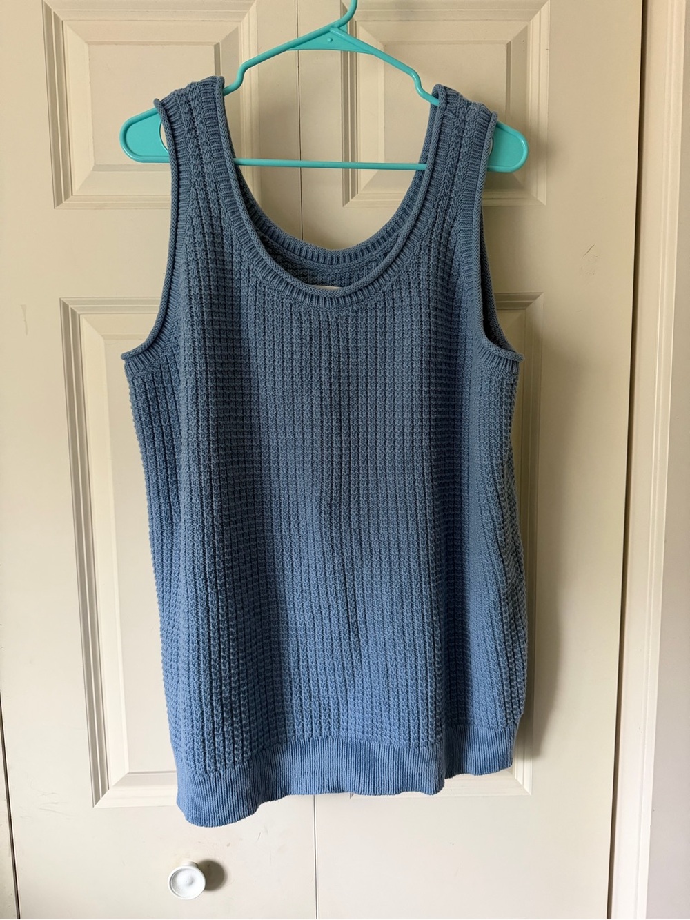 Market & Spruce Dusty Blue Knit Tank Top